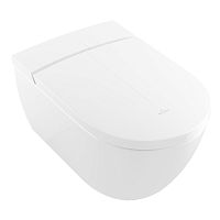 Villeroy&amp;Boch Viclean Унитаз-биде подвесной 385*595*400, CeramicPlus, цвет-альпийский белый