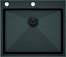 Мойка Paulmark нерж. сталь Paulmark KRONER-EDGE 59, PM775951-GM, вороненая сталь, 590х510мм, Paulmar