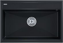 Мойка Paulmark STEPIA 80, IT-GRANIT, PM117551-BLM, черный металлик, 750х510, Paulmark