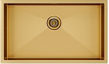 Мойка Paulmark нерж. сталь Paulmark GERBERG 74 UNI, PM257444-BG, брашированное золото. сталь, 740х44