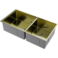 Мойка Omoikiri Taki 85-2-LB-U/IF Side-LG нерж. сталь/светлое золото