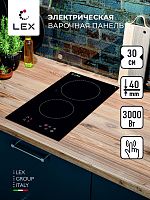 Электрическая варочная панель домино Lex EVH 320-0 BL