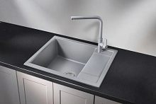 6002, АЛЮМИНИУМ, кухонная мойка, кварц