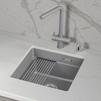 KS-4501iU, АЛЮМИНИУМ, кухонная мойка, кварц