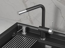 5017, ШВАРЦ (чёрный металлик), СМЕСИТЕЛЬ КУХОННЫЙ