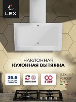 Вытяжка кухонная наклонная LEX Mio GS 600 White