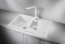 7802, АРКТИК (БЕЛЫЙ), кухонная мойка, кварц