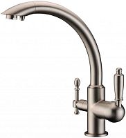 Смеситель ZorG Clean Water ZR 314 YF-33 NIСKEL для кухонной мойки
