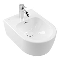 Villeroy&amp;Boch Skyla Биде подвесное 370*530*215, округлое, с 1 отв. под смеситель, цвет альпийски