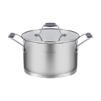 Кастрюля MAUNFELD MADISON MF30MS01CR из нержавеющей стали со стеклянной крышкой, 18  см, 2,6 л.