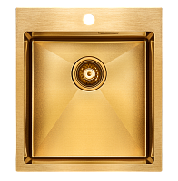 Мойка Paulmark нерж. сталь Paulmark AISI304 VELTEN 45, PM804551-BG, брашированное золото, 450х510мм,