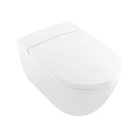 Villeroy&amp;Boch Viclean Унитаз-биде подвесной 385*595*360, в комплекте с сиденьем, покрытие Cerami