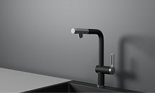 GR-8169, ШВАРЦ, СМЕСИТЕЛЬ КУХОННЫЙ С ВЫДВИЖНЫМ ИЗЛИВОМ