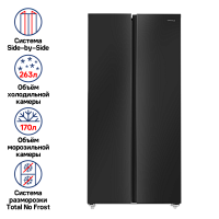 Холодильник с инвертором MAUNFELD MFF177NFBE