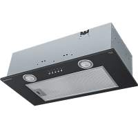 Вытяжка кухонная MEFERI INBOX60BK POWER, 60 см, встраиваемая, черная, производительность 900 м3/ч, 3