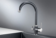 2168, ШВАРЦ (чёрный металлик), СМЕСИТЕЛЬ КУХОННЫЙ