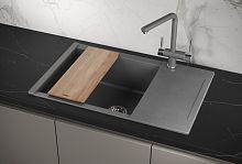 ES-7807, ГРАФИТ, кухонная мойка, кварц, ESTETICA