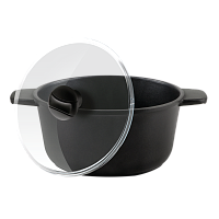 Кастрюля MAUNFELD Osvald MF22SVLD03CR универсальная из литого алюминия со стеклянной крышкой, 3 л