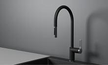 GR-8172, ЧЕРНЫЙ, СМЕСИТЕЛЬ КУХОННЫЙ С ВЫДВИЖНЫМ ИЗЛИВОМ