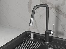 9011, ЧЕРНЫЙ, СМЕСИТЕЛЬ КУХОННЫЙ