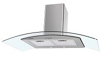 Кухонная вытяжка MAUNFELD Ancona PlusA 90 нержавеющая сталь\прозрачное стекло