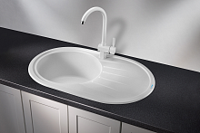 7601, БЕЛЫЙ, кухонная мойка, СтандАРТ кварц