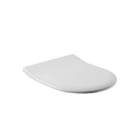 Villeroy&amp;Boch Avento Сиденье для унитаза с микролифтом, тонкое, цвет белый/нержавеющая сталь