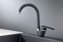Кухонный смеситель GRANULA 1024, ШВАРЦ (чёрный металлик)