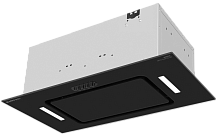 Вытяжка кухонная MEFERI INBOX60BK MATT GLASS ULTRA, 60 см, встраиваемая, черная, матовое стекло, про