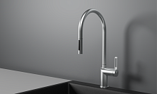 GR-8172, НЕРЖ, СМЕСИТЕЛЬ КУХОННЫЙ С ВЫДВИЖНЫМ ИЗЛИВОМ