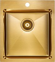 Мойка Paulmark нерж. сталь Paulmark KRONER 45, PM214551-BG, брашированное золото, 450х510мм, Paulmar