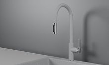 GR-8168, БАЗАЛЬТ, СМЕСИТЕЛЬ КУХОННЫЙ С ВЫДВИЖНЫМ ИЗЛИВОМ