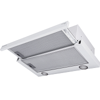 Вытяжка телескопическая кухонная MEFERI SLIDEBOX60WH POWER, 60 см, белая, производительность 850 м3/