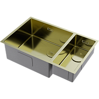 Мойка Omoikiri Taki 69-2-U/IF-L Side-LG нерж. сталь/светлое золото