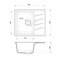 Мойка GranFest RAUM RM-58 beige scuro
