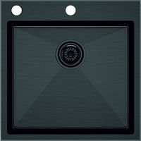 Мойка Paulmark нерж. сталь Paulmark KRONER-EDGE 51, PM775151-GM, вороненая сталь, 510х510мм, Paulmar