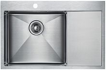 Мойка Paulmark нерж. сталь Paulmark AISI304 VELTEN 78F, PM807851-BSL, брашированная нерж. сталь, лев