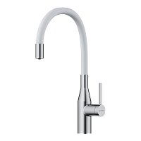 Смеситель Omoikiri Yatomi 2 Plus BN-WH латунь/нержавеющая сталь/белый