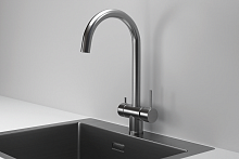 KS-7104, СТАЛЬ САТИН, СМЕСИТЕЛЬ КУХОННЫЙ