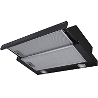 Вытяжка телескопическая кухонная MEFERI SLIDEBOX60BK POWER, 60 см, черная, производительность 850 м3