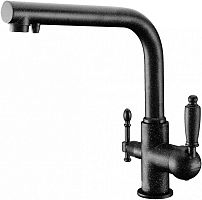 Смеситель ZorG Clean Water ZR 313 YF-33 ЧЕРНЫЙМЕТАЛЛ для кухонной мойки