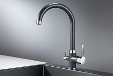 2168, ШВАРЦ (чёрный металлик), СМЕСИТЕЛЬ КУХОННЫЙ