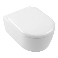 Villeroy&amp;Boch Skyla Унитаз подвесной 370*530*315, округлый, безободковый, смыв Tornado, в компле