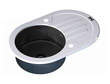Мойка для кухни ZORG GL-7851-OV-WHITE-GRAFIT