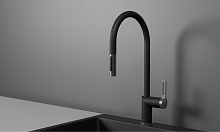 GR-8172, ЧЕРНЫЙ, СМЕСИТЕЛЬ КУХОННЫЙ С ВЫДВИЖНЫМ ИЗЛИВОМ