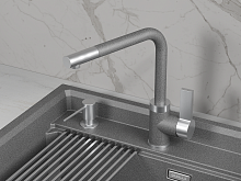 5504, ГРАФИТ, СМЕСИТЕЛЬ КУХОННЫЙ