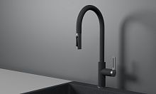 GR-8168, ГРАФИТ, СМЕСИТЕЛЬ КУХОННЫЙ С ВЫДВИЖНЫМ ИЗЛИВОМ