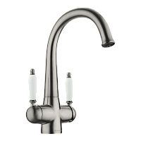 Смеситель Omoikiri Okinawa 2-SI латунь/античное серебро