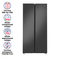 Холодильник с инвертором MAUNFELD MFF177NFSE