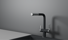 GR-8170, ГРАФИТ, СМЕСИТЕЛЬ КУХОННЫЙ С ВЫДВИЖНЫМ ИЗЛИВОМ